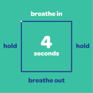Box breathing technique for instant anxiety relief